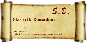 Skolnik Domonkos névjegykártya